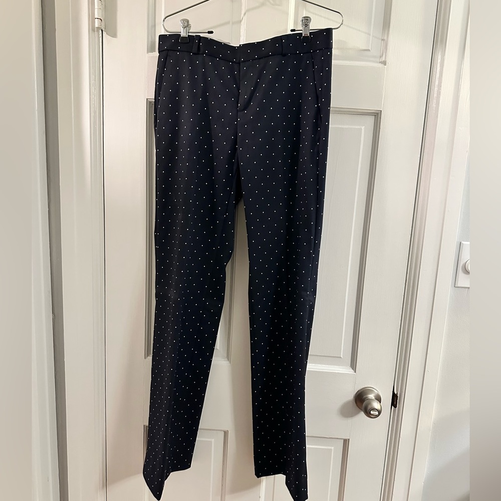 Banana Republic Navy Polka Dot trousers